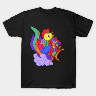 Colorful abstract happy chicken T-Shirt